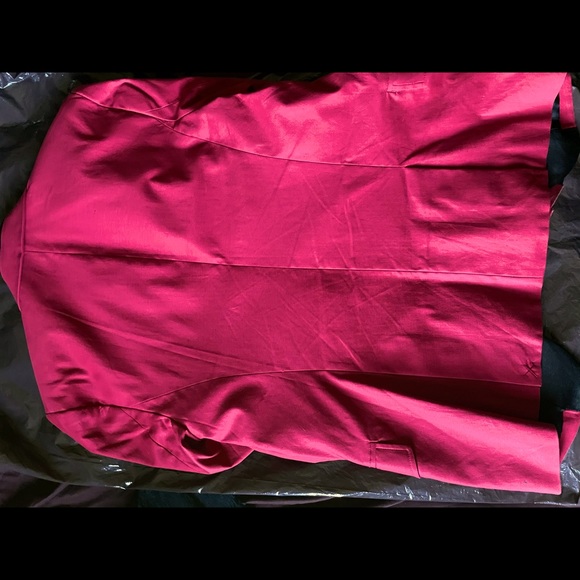 Men’s Slim Fit Burgundy Blazer - Picture 3 of 4